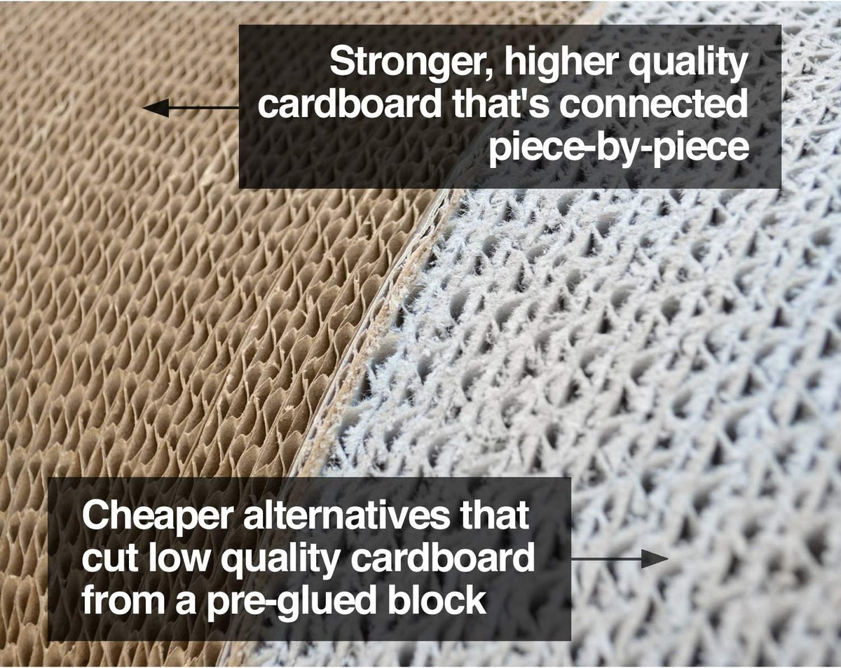 3-Sided Vertical Cat Scratching Post - Dimensions: 18" x 10.5" x 15.9"