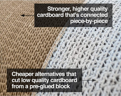 3-Sided Vertical Cat Scratching Post - Dimensions: 18" x 10.5" x 15.9"