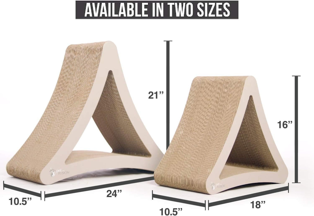 3-Sided Vertical Cat Scratching Post - Dimensions: 18" x 10.5" x 15.9"