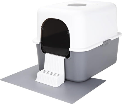 Enclosed Cat Litter Box: Odor Control Leak Resistant Design