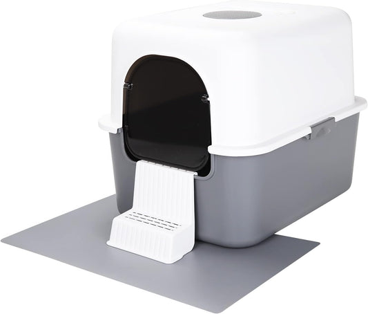 Enclosed Cat Litter Box: Odor Control Leak Resistant Design