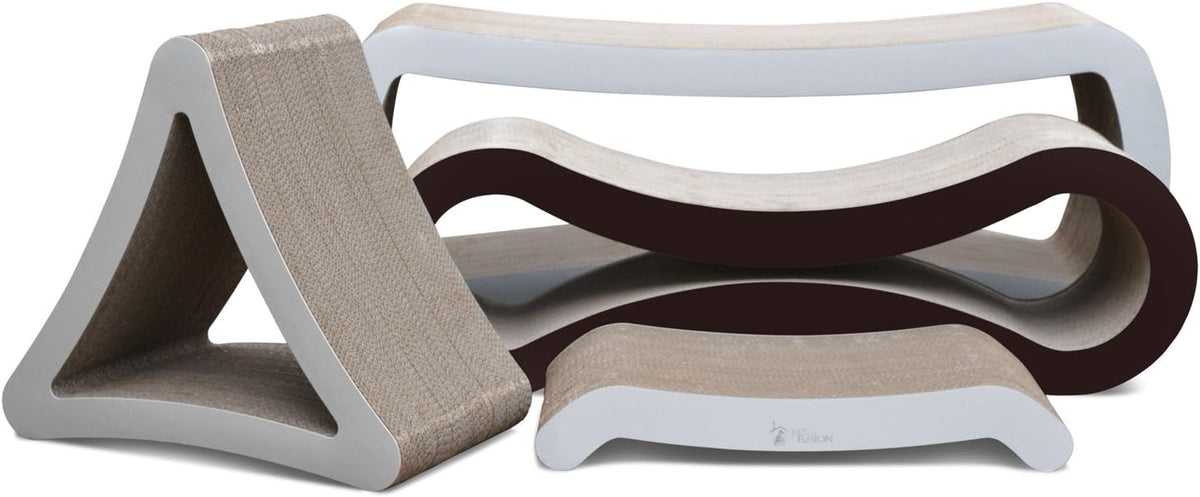 3-Sided Vertical Cat Scratching Post - Dimensions: 18" x 10.5" x 15.9"